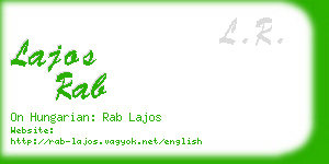 lajos rab business card